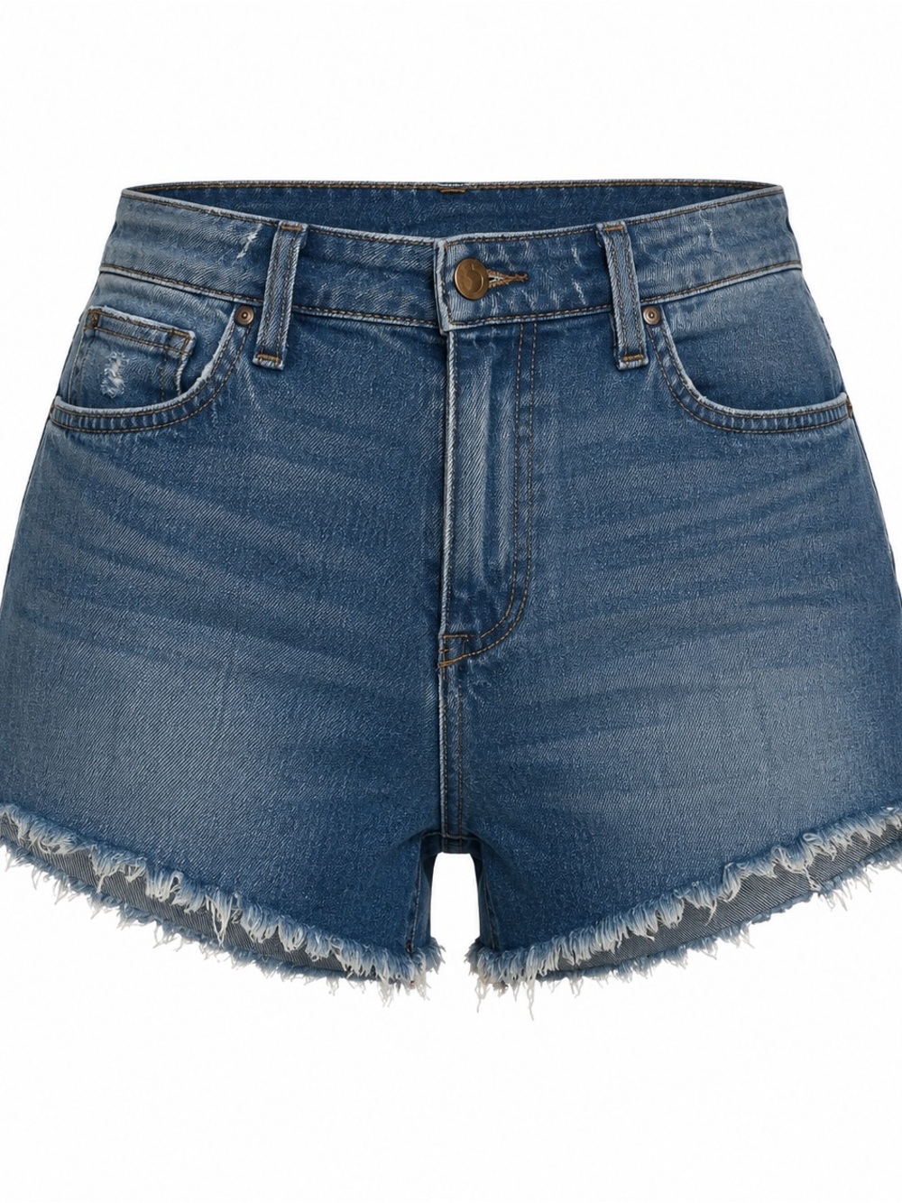 Joe's Jeans Distressed High-Rise Denim Shorts - Blue